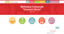 Desktop Screenshot of bibliotecaboviotrani.it