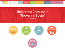 Tablet Screenshot of bibliotecaboviotrani.it